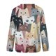 thumbnail image 5 of ICHUANYI Clearance Women's Fashion Printed Loose T-shirt Long Sleeves Blouse Round Neck Casual Tops(Multicolor, XXL) ICHUANYI WER2023081116447, 5 of 5