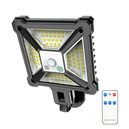 

HBBKVI Solar Lights Outdoor Solar Outdoor Lights Motion Sensor Solar Powered Lights Ip65 3 Modes Wall Security Lights for Fence Yard Garden Patio Front Door with Remote Control