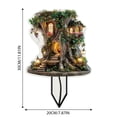 thumbnail image 2 of Eqslft Enchanted Treehouse Garden Stake, Acrylic Fairy Tale Tree House Yard Decor with Glowing Lanterns and Floral Accents, Miniature Garden Art Ornament, 2 of 7