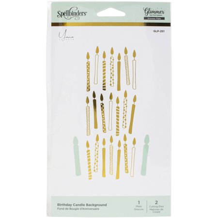 UPC: 0813233049568 | Spellbinders Glimmer Backgrounds Hot Foil Plate-Birthday Candle