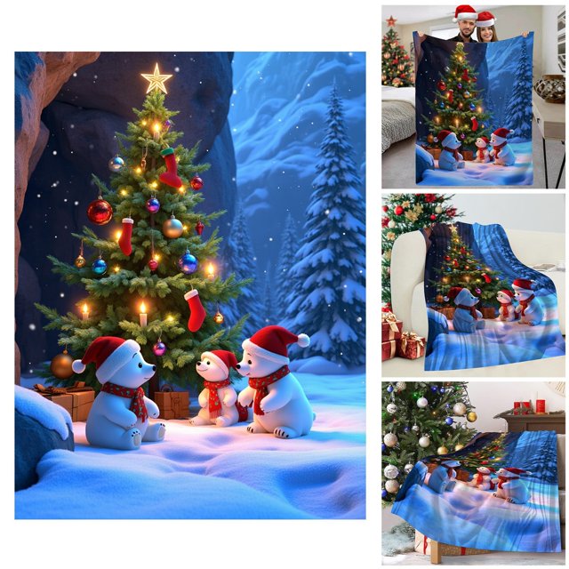 Cozy Festive Holiday Season Flannel Throw for Chilly Weather Comfort and Relaxation at Home