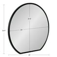 thumbnail image 6 of Kate and Laurel Caskill Flat Circle Wall Mirror, Black 24x23, 6 of 8