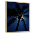 thumbnail image 2 of Designart "Midnight Serenity With Sapphire Solitude Palm" Palms & Palm Trees Floater Framed Wall Decor, 2 of 5