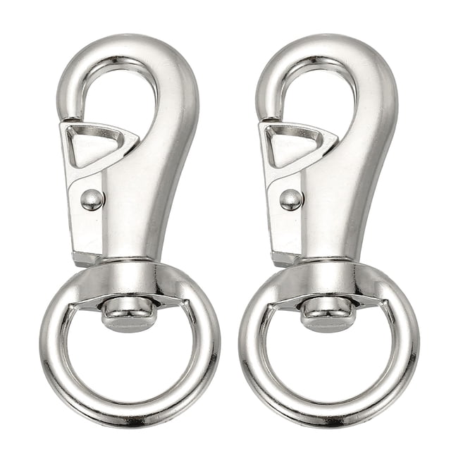 Uxcell 2 Pcs Clips à Pression Pivotants pour Drapeau, 3.9 Pouces, Alliage Robuste, Argent
