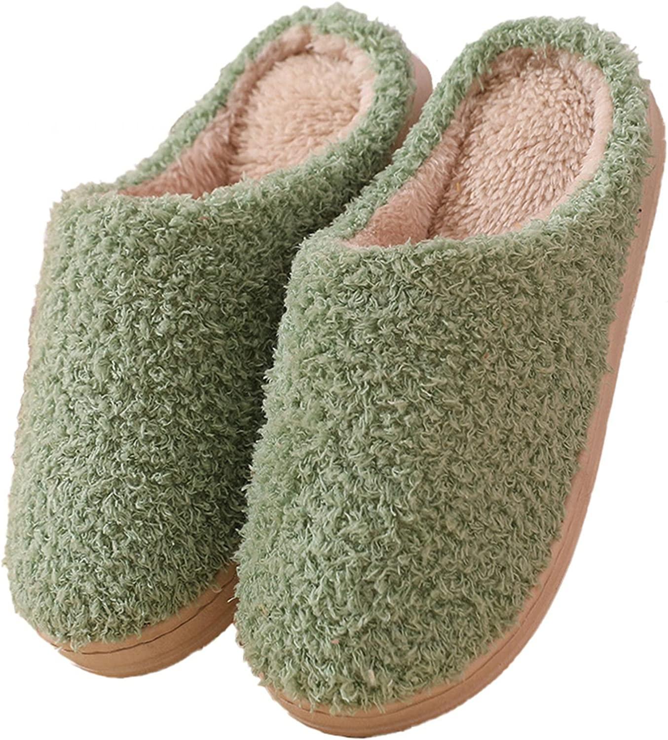 bangyoudaoo Unisex Winter Memory Foam Slippers Warm Plush NonSlip