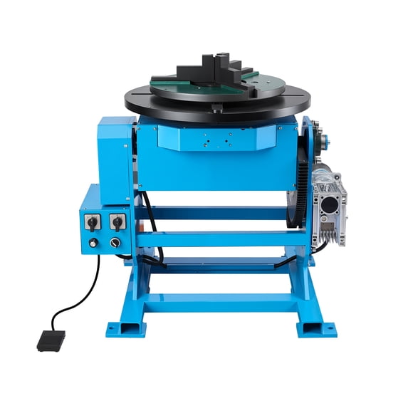 KFFKFF Rotary Welding Positioner, 1102 lbs Load Capacity, -45° to 90° Tilt Angle Welding Positioner Turntable Table, 0.2-2 RPM Speed Control, Electric and Foot Pedal