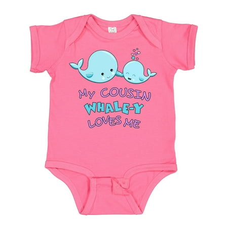 

Inktastic My Cousin Whale-y Loves Me Boys or Girls Baby Bodysuit