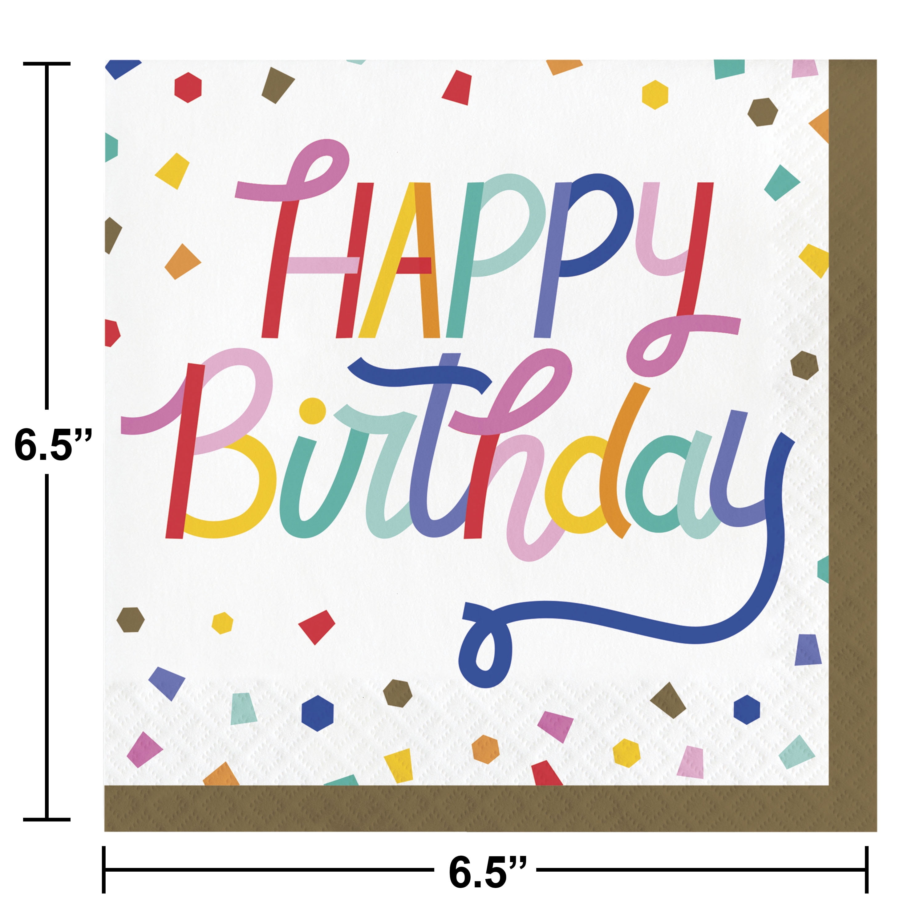 Birthday Confetti Deluxe Tableware and Decorations Kit, Serves 8