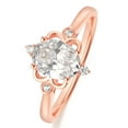 thumbnail image 2 of 14K Rose Gold Moissanite Cubic Zirconia Engagement Ring Jewelry Gifts, 2 of 5