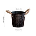 thumbnail image 4 of AYktou Vintage Galvanized Flower Buckets, Metal Planter Tubs Flower Pots with Rope Handles, Farmhouses Hanging Bucket Rustproof Flowerpot for Indoor Outdoor Garden Patio Party Wedding Home Decor, 4 of 7