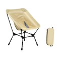 thumbnail image 3 of Silla plegable para acampar, silla lunar para exteriores con bolsa de almacenamiento, taburete plegable, silla de playa, silla portátil para picnic en Beige, 3 of 8