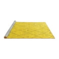 thumbnail image 2 of Ahgly Company Machine Washable Indoor Round Solid Yellow Modern Area Rugs, 7' Round, 2 of 4
