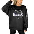 thumbnail image 3 of Women's Gameday Couture Black Baltimore Ravens Oversized Players Only Black Label Pullover Sweatshirt, 3 of 5