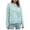 Light Blue, variant on Odeerbi Fall Winter Loose Knit Sweaters For Women Flowers Print Sweater Round Neck 2025 Long Sleeve Blouse Green