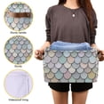 thumbnail image 3 of Yayeee Canvas Storage Basket with Handles for Shelves Fabric Bins Closet Organizer, Light Blue Shimmering Pattern, 3 of 8
