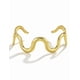 thumbnail image 1 of Brazalete rígido de oro laminado con diseño de ondas abstracto, 1 of 8