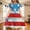 Multicolor, variant on Amidoa Girls Summer Dresses 4th of July Tiered A-Line Short Sleeve Dresses Floral Print Casual Kids Sundress Multicolor Size 5T