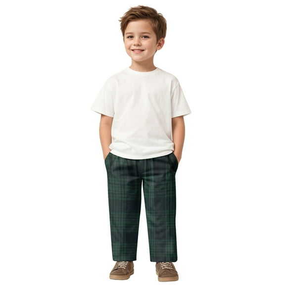 Gibobby Toddler Baby Boys Sweatpants Solid Cotton Elastic Waist Trousers Active Jogger Pants(Dark Green,3-4 Years)