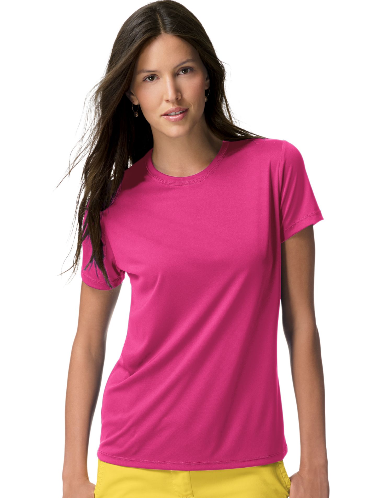 Hanes T-Shirt Femme Cool DRI, s, Wow Rose
