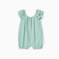 thumbnail image 3 of PatPat Family Matching Green Plaid Shirt or Ruffle Sleeves Bow Side Wrap Bottom Dress with Hidden Snap, 3 of 5