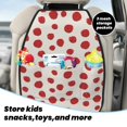thumbnail image 5 of Naloa Abstract Red Polka Dot 2Pcs Anti-Kick Back Seat Cover Kick Mat, Car Seat Protector with 3 Storage Pockets, 5 of 8