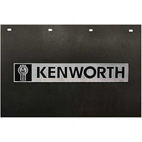 Kenworth Trucks 24" x 15" Black & Silver Poly Semi Truck Mud Flaps-Pair