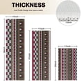 thumbnail image 4 of Boho Red Knitted Ethnic Pattern Kitchen Rugs Sets Of 3,Kitchen Runner Rugs Non Skid Washable,Decorative Kitchen Floor Mats for Kitchen,Sink,Laundry,17"x30"+ 17"x47" + 17"x59", 4 of 6