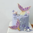 thumbnail image 3 of CRILSTYLEO Creative Cake Ornaments, Assorted Color, Plastic, Fishtail Design, 2Pcs, 3 of 8