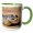 Green/White, variant on 3drose, Brazil, Mato Grosso, the Pantanal, Rio Cuiaba, Black Caiman., 11oz Two-tone Yellow Mug