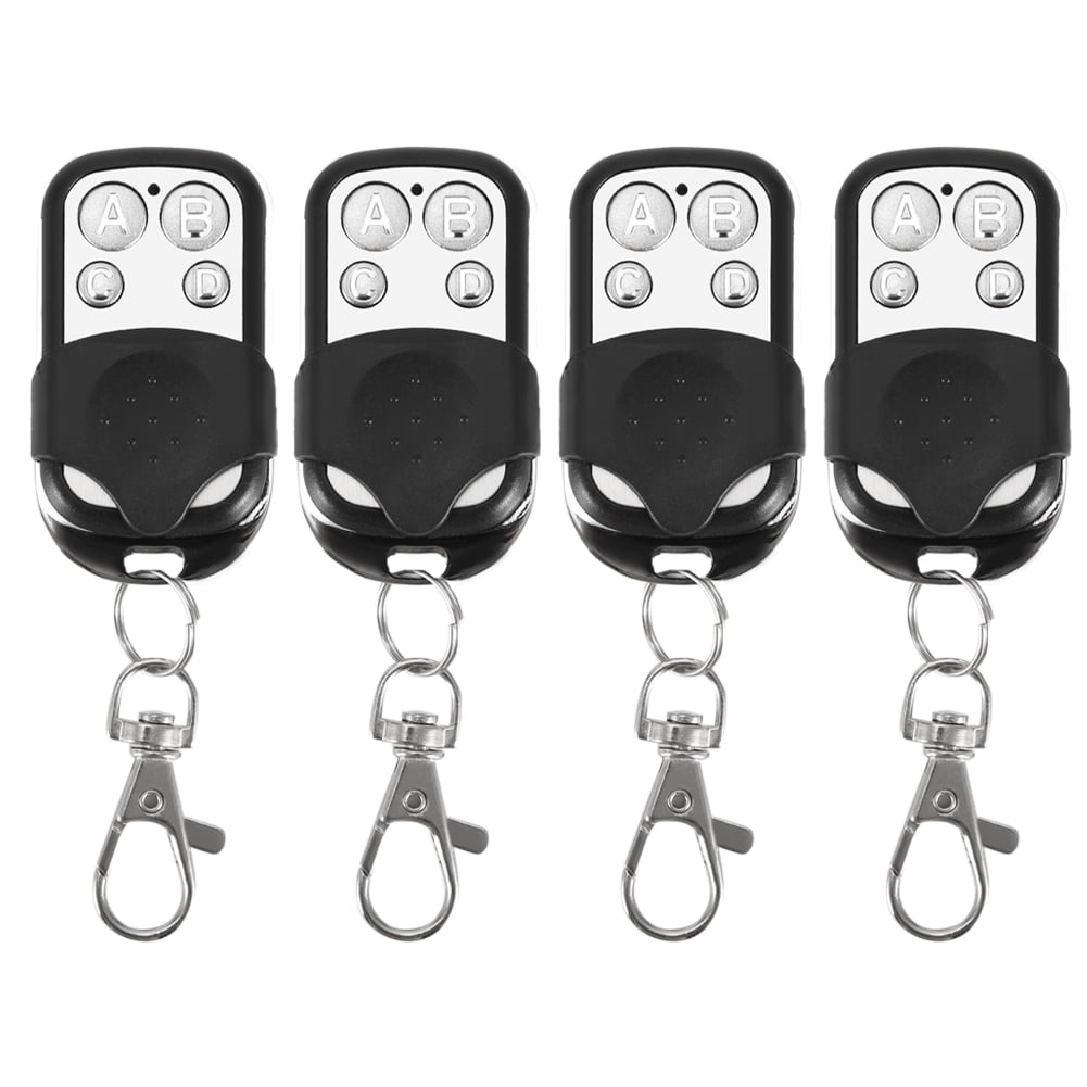Kritne 4pcs Universal Cloning Wireless Remote Control Key Fob for Car Garage Door Gate 433mhz, Key Fob, Universal Cloning Remote Control