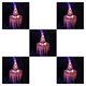 thumbnail image 2 of Billuyoard Sombrero Decoración de fiesta de Halloween Sombrero colgante Iluminación LED brillante Cap Festival Prop para Home Bar, Pink Type2 NO2, 2 of 6