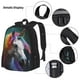 thumbnail image 3 of Balery Colorful Haired White Horse Mochila Escolar 3 en 1 para Niños - Mochila Resistente con Lonchera Térmica y Estuche - Mochila Escolar para Niños y Niñas, 3 of 7