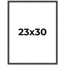 23x30 Rustic Brown Real Wood Picture Frame Width 0.75 inches | Interior Frame Depth 0.5 inches |