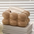 thumbnail image 4 of Ceramics Tissue Box Holder, Rectangle Toilet Paper Storage Holder Napkin Dispenser Facial Tissue Holder Case for Countertop Vanity decor Brown, 4 of 9