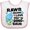 White and Pink, variant on Inktastic Rawr Means I Love You in Dinosaur Valentine Boys or Girls Baby Bib