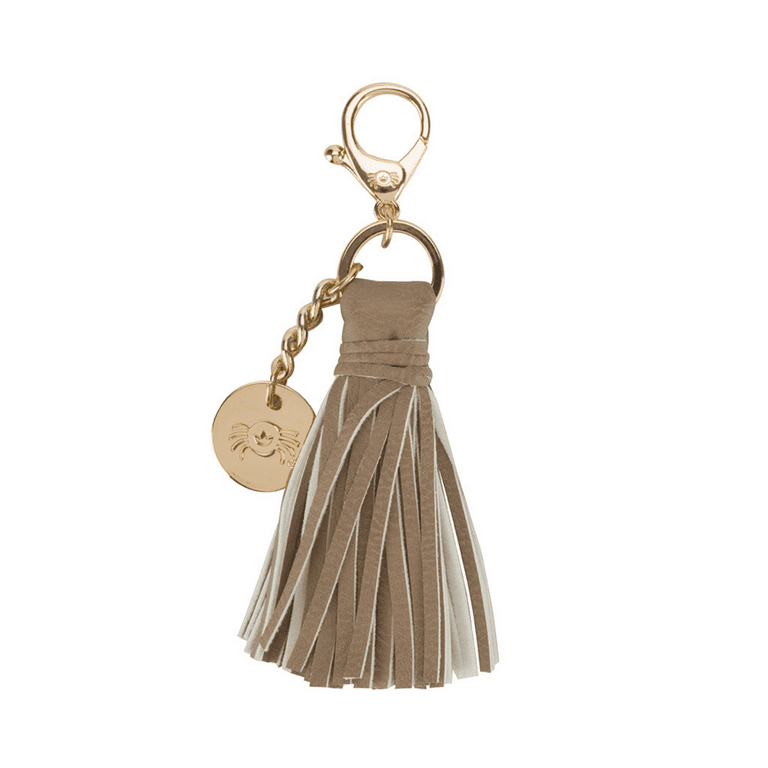 Elevate Your Key Game with Our Leather O Circle Tassel Wristlet