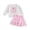 Pink, variant on Leey-World Toddler Halloween Outfit Long Sleeve Pumpkin Sweatshirt Tulle Skirt Girls Fall Clothes(Pink,4-5 Months)