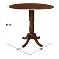 thumbnail image 4 of 42" Round Dual Drop Leaf Pedestal Table - 41.5"H  Espresso, 4 of 10