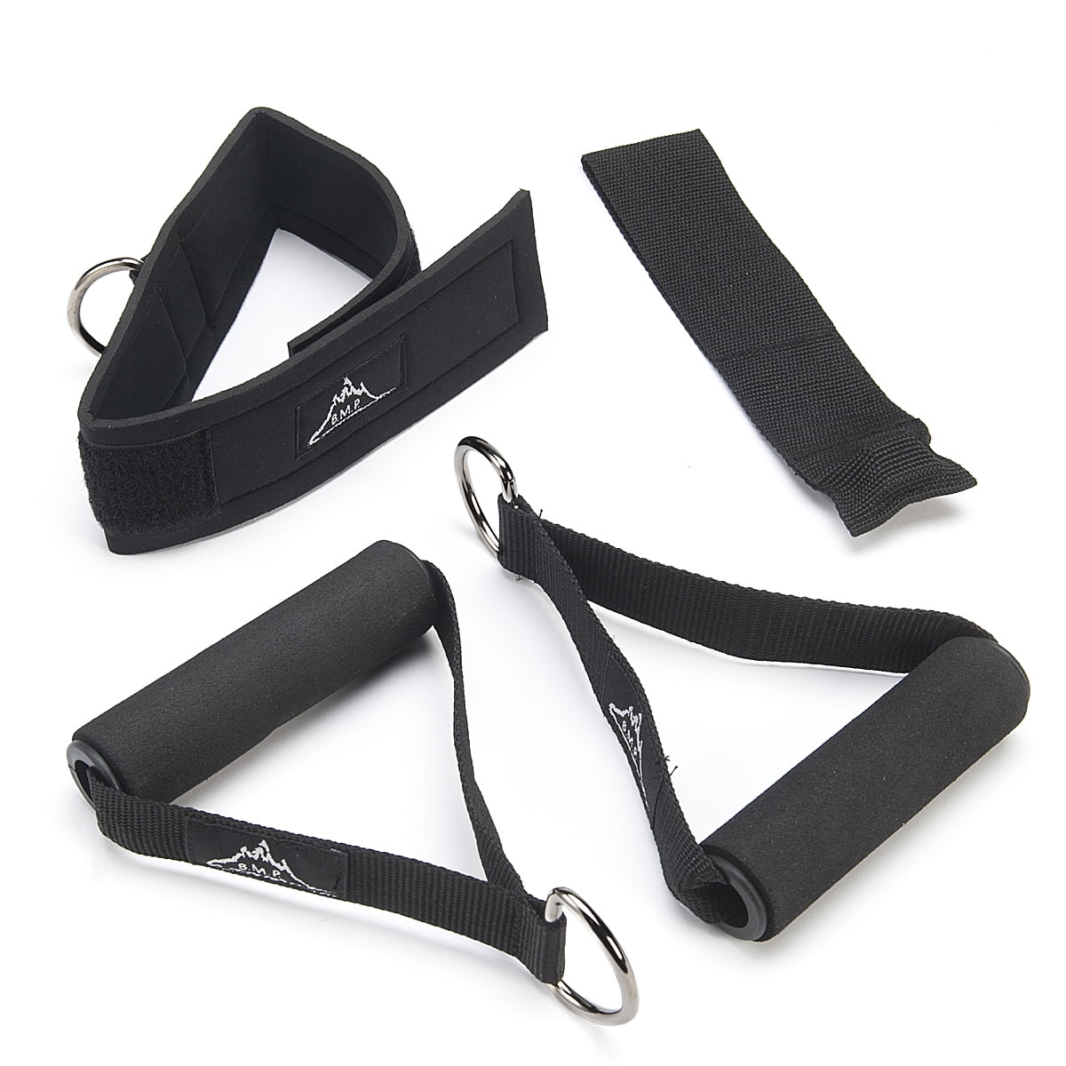 Black Mountain Products Stackable Resistance Exercise Band Set of 5 with Accessory Kit