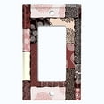 thumbnail image 5 of Metal Light Switch Plate Cover Safari African Tribal Art Pattern Pink Burgundy SFR013, 5 of 13