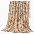 thumbnail image 2 of Woodland Squirrels and Floral Paisley, Nostalgic Folk Art Style for Forest Lovers, Vintage Animal Garden and Housewarming Gift, Cozy Flannel Blanket for Cabin and Guest Room, Home Decor, 2 of 7