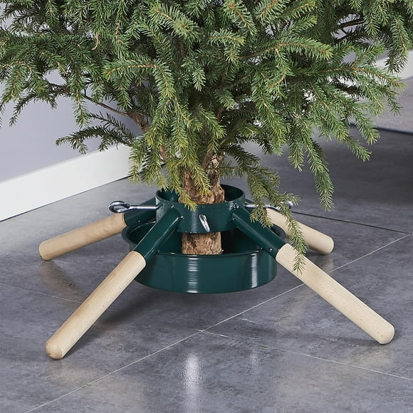 Soporte para árbol de Navidad Blissun Green para árboles reales de hasta 8 pies