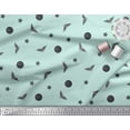 thumbnail image 3 of Soimoi Green Cotton Voile Fabric Moon,Star & Bats Halloween Print Fabric by Yard 56 Inch Wide, 3 of 3