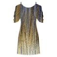 thumbnail image 5 of QIPOPIQ Robes pour Femmes Robe à Volants Fumée Manches Courtes Robes Imprimées Épaules Dénudées Robe d'Été Col Rond Robe Offres 2023, 5 of 5