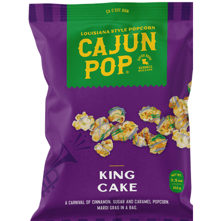 Cajun Pop King Cake Popcorn