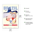 thumbnail image 2 of Rio de Janeiro Brazil - Pacifica International Airways - Vintage Airline Travel Poster c.1950s - Master Art Print (Unframed) 12in x 18in, 2 of 4