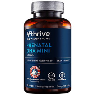 Prenatal DHA Mini with 500mg Omega3 Fish Oil for Fetal Development (90 Softgels)