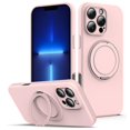 thumbnail image 1 of For iPhone 13 Pro Max Case Compatible with MagSafe Metal Kickstand PC + Silicone Phone Cover - Grey, 1 of 5