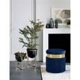 thumbnail image 2 of Meridian Furniture Yasmine Contemporary Velvet Ottoman/Stool in Navy, 2 of 4