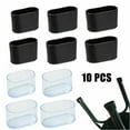 10 X Rubber Chair Leg Cap Oval Covers Furniture Table Feet Floor